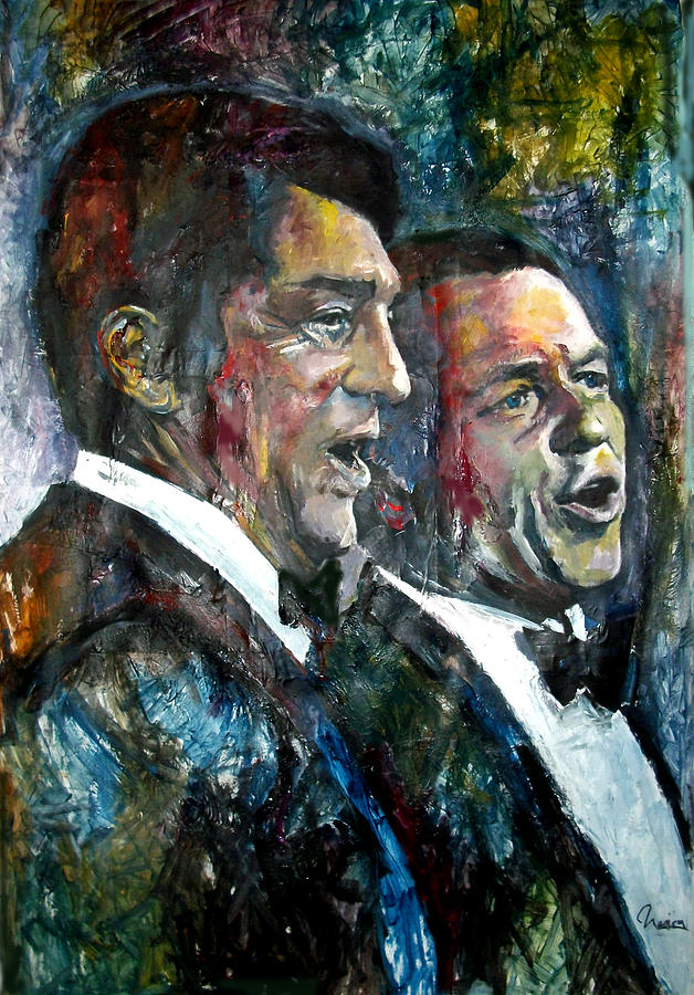 Jazz Painting - Frank Sinatra And Dean Martin by Marcelo Neira