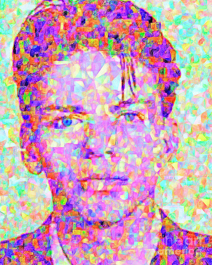 Frank Sinatra Photograph - Frank Sinatra in Abstract Cubism 20170404 vertical by Wingsdomain Art and Photography