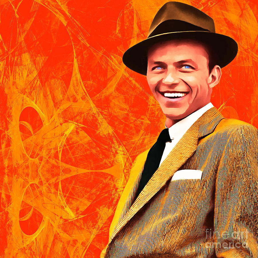 Frank Sinatra Old Blue Eyes 20160922 square Photograph by Wingsdomain Art and Photography