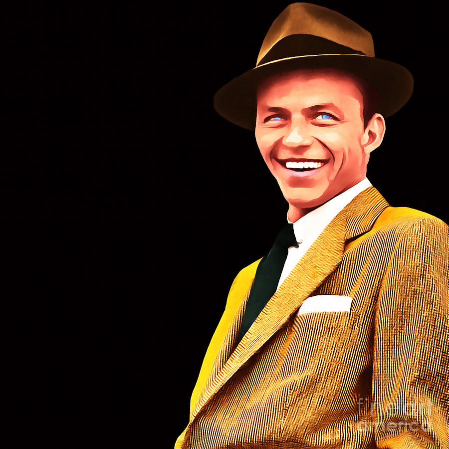 Frank Sinatra Old Blue Eyes 20160922v2 square Photograph by Wingsdomain Art and Photography