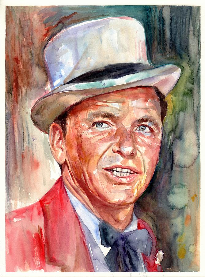 Frank Sinatra Painting - Frank Sinatra portrait by Suzann Sines