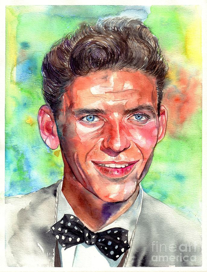 Frank Painting - Frank Sinatra young painting by Suzann Sines