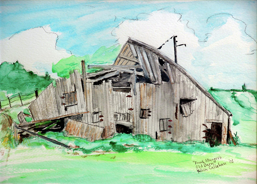 Frank Stangers Old Barn Painting by Kevin Callahan