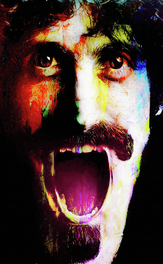 Frank Zappa Mixed Media by Mal Bray