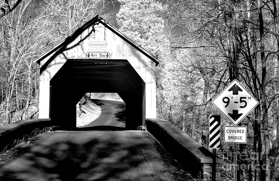 Frankenfield Covered Bridge infrared Photograph by John Rizzuto
