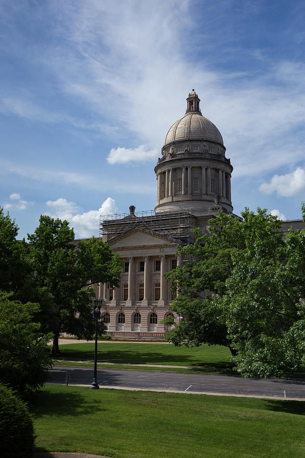 Frankfort Kentucky Capitol Building With Summer Blue Skies Photograph