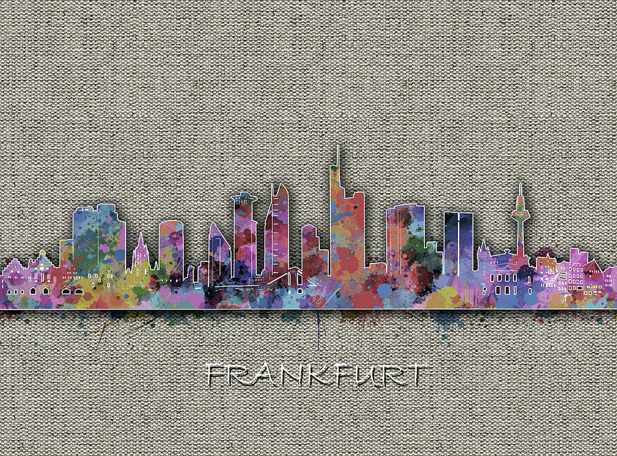 Frankfurt Skyline Vintage Digital Art