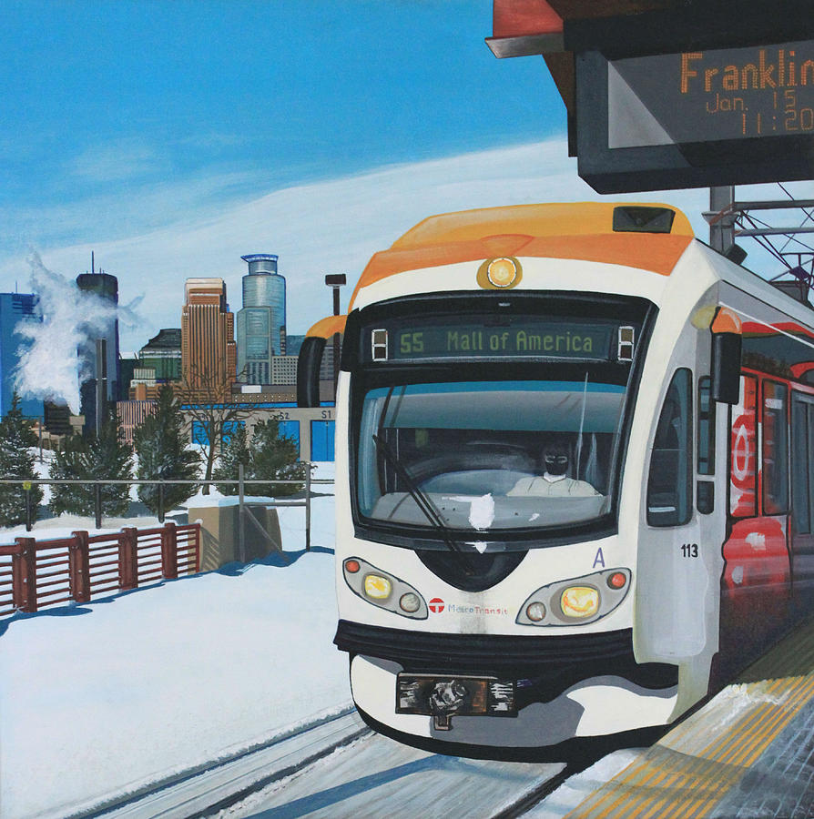 Franklin Avenue Station Painting by Jude Labuszewski