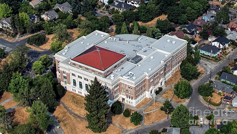 Franklin High School Aerial Photograph By David Oppenheimer Pixels