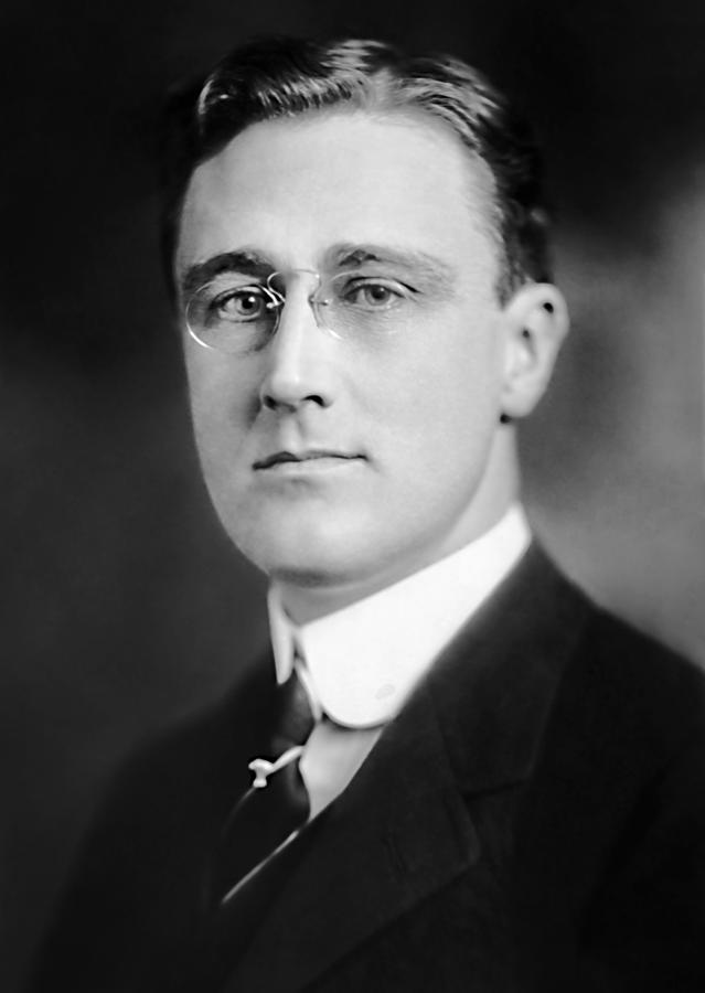 Franklin Roosevelt - Assistant Secretary of the Navy Photograph by War Is Hell Store