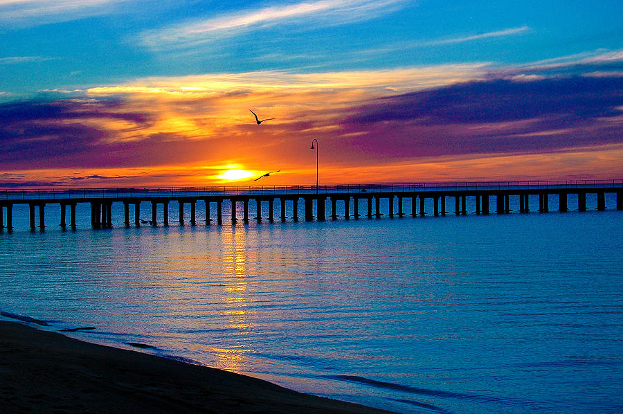 Frankston Pier Sunset Photograph by Matt Bradfield