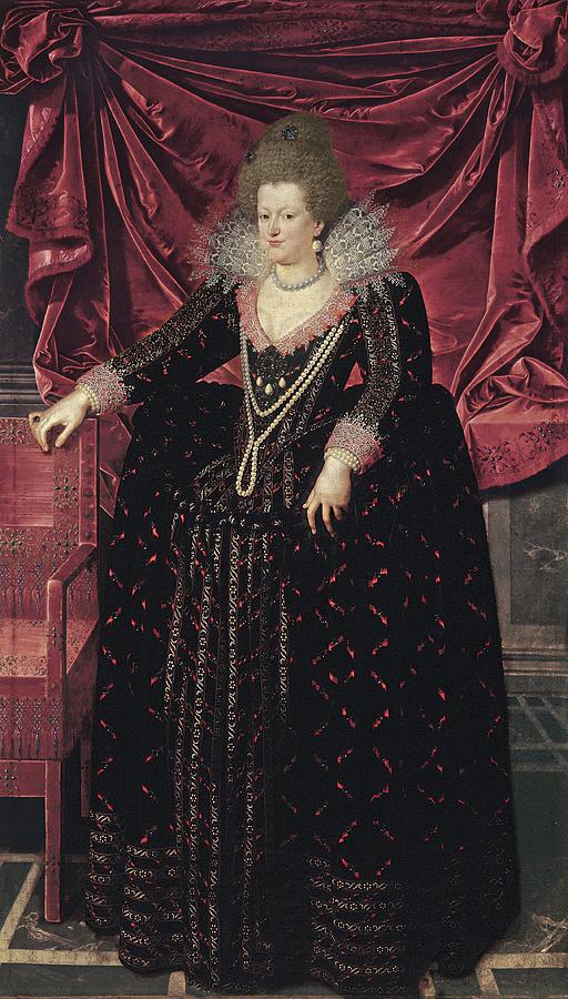 FRANS POURBUS el Joven Amberes Belgica 1569-Paris 1622 Retrato de dona Maria de Medicis Painting by Celestial Images