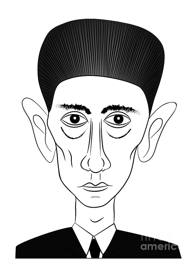 Portrait Digital Art - Franz Kafka by Michal Boubin