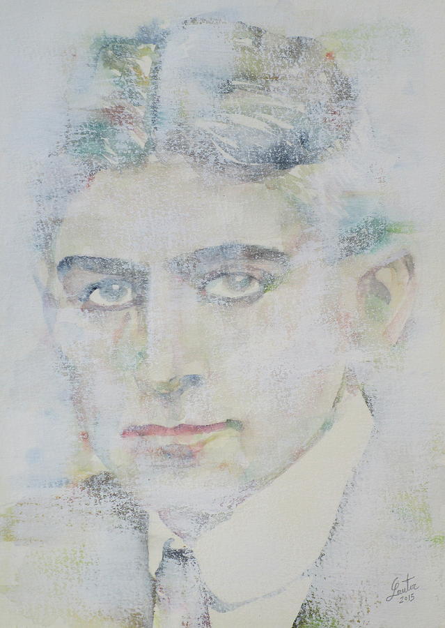 Franz Kafka Painting - FRANZ KAFKA - watercolor portrait.7 by Fabrizio Cassetta