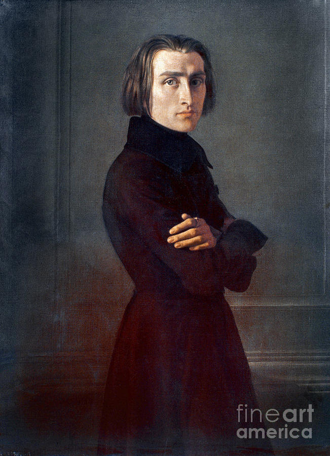 Franz Liszt 1811-1886 Photograph by Henri Lehmann