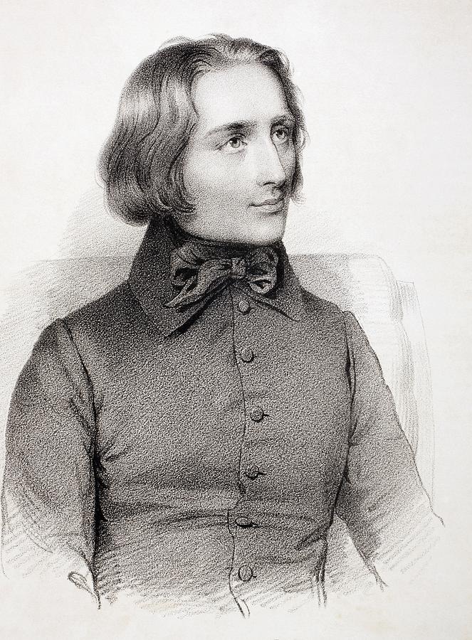 Franz Liszt, 1811 1886. Hungarian Drawing by Vintage Design Pics