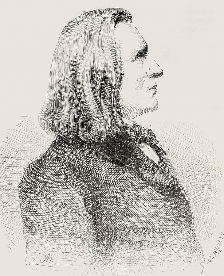 Franz Liszt, Aka Franz Ritter Von Drawing by Vintage Design Pics Fine