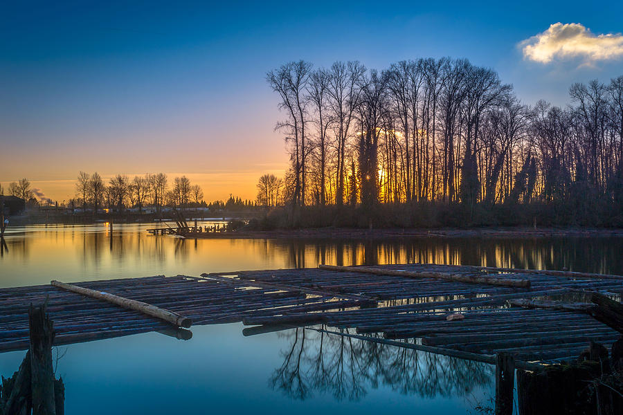 Fraser River Sunset Photograph By JW Thompson - Fine Art America