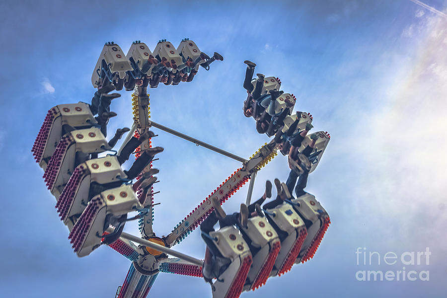 Freak out ride at the fair 1 Photograph by Claudia M Photography