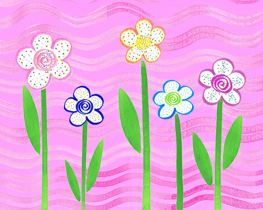 Freckled Floral Garden Painting