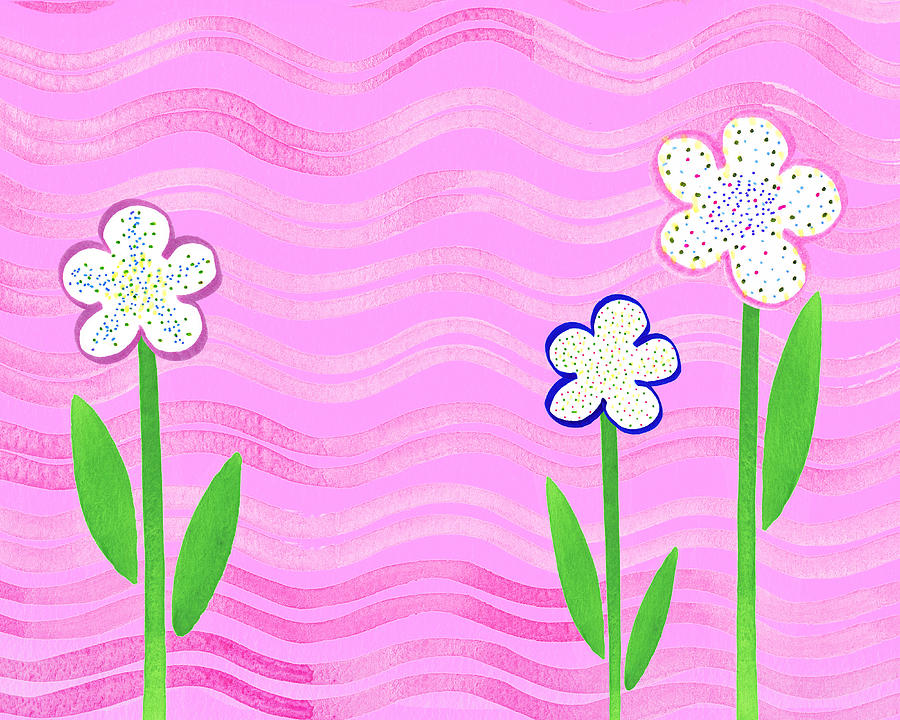 Freckled Flowers In The Garden Painting