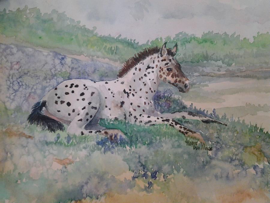 Freckles on a Filly Painting by Leslie Hoops-Wallace