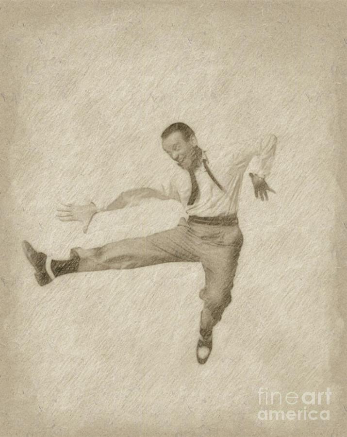Music Drawing - Fred Astaire Hollywood Legend by Esoterica Art Agency