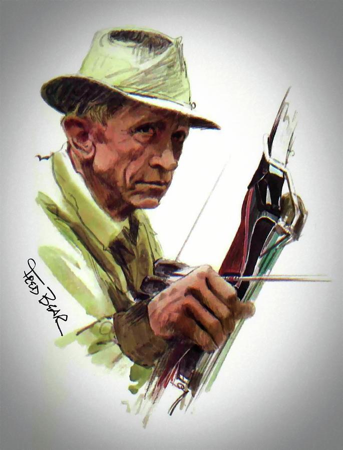 Sports Mixed Media - Fred Bear Archery Hunting Bow Arrow Sport Target by Movie Poster Prints