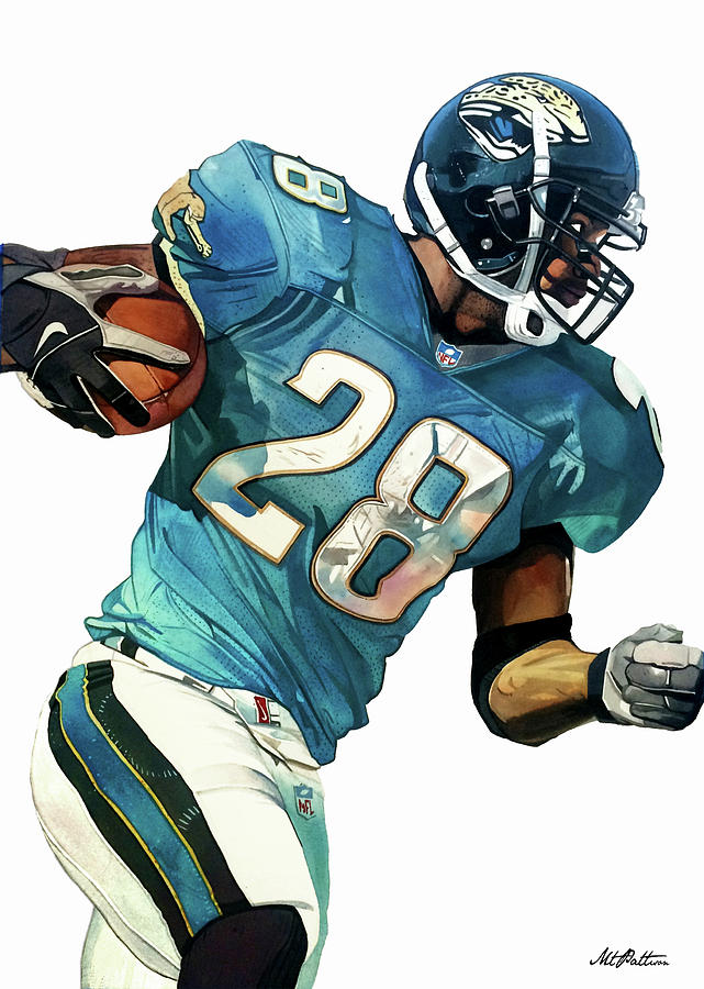 Jacksonville Jaguars Painting - Fred Taylor Jacksonville Jaguars by Michael Pattison