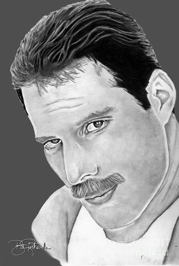 Freddie Mercury Drawing by Bill Richards