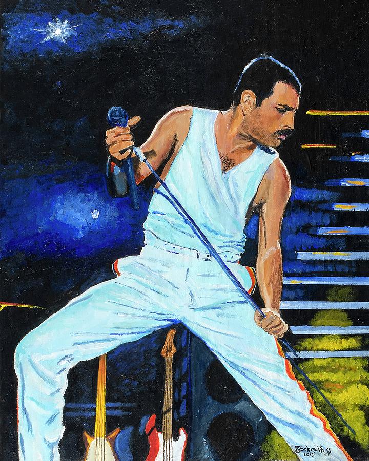Freddie Mercury Painting by Bruce Schmalfuss