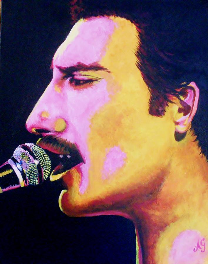 Freddie Mercury - daffodil Painting by Anne Gardner
