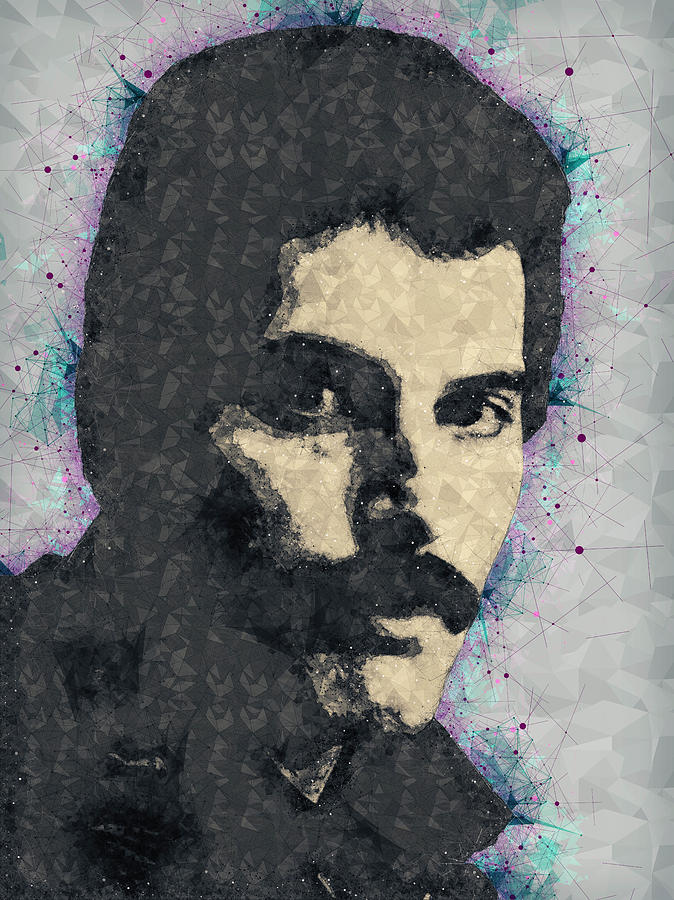 Freddie Mercury Illustration Mixed Media by Studio Grafiikka