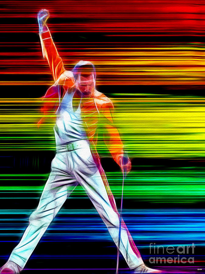Music Mixed Media - Freddie Mercury in Color by Daniel Janda