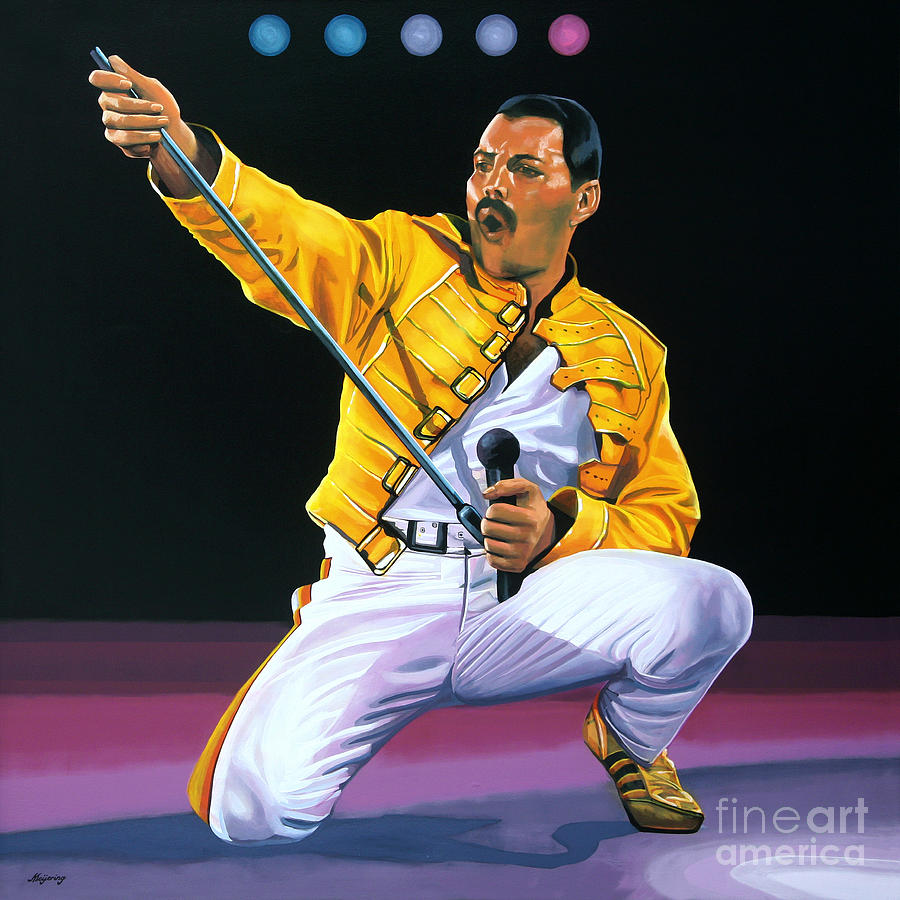 Freddie Mercury Painting - Freddie Mercury Live by Paul Meijering