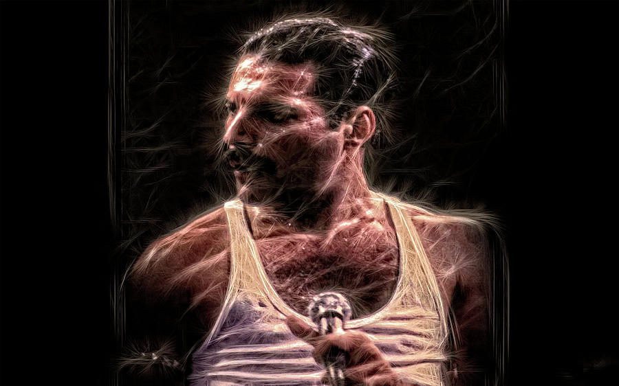 Freddie Mercury Painting Photograph by Doc Braham