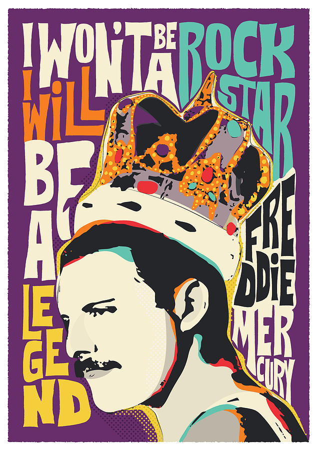 Freddie Mercury Digital Art - Freddie Mercury Pop Art Quote by BONB Creative
