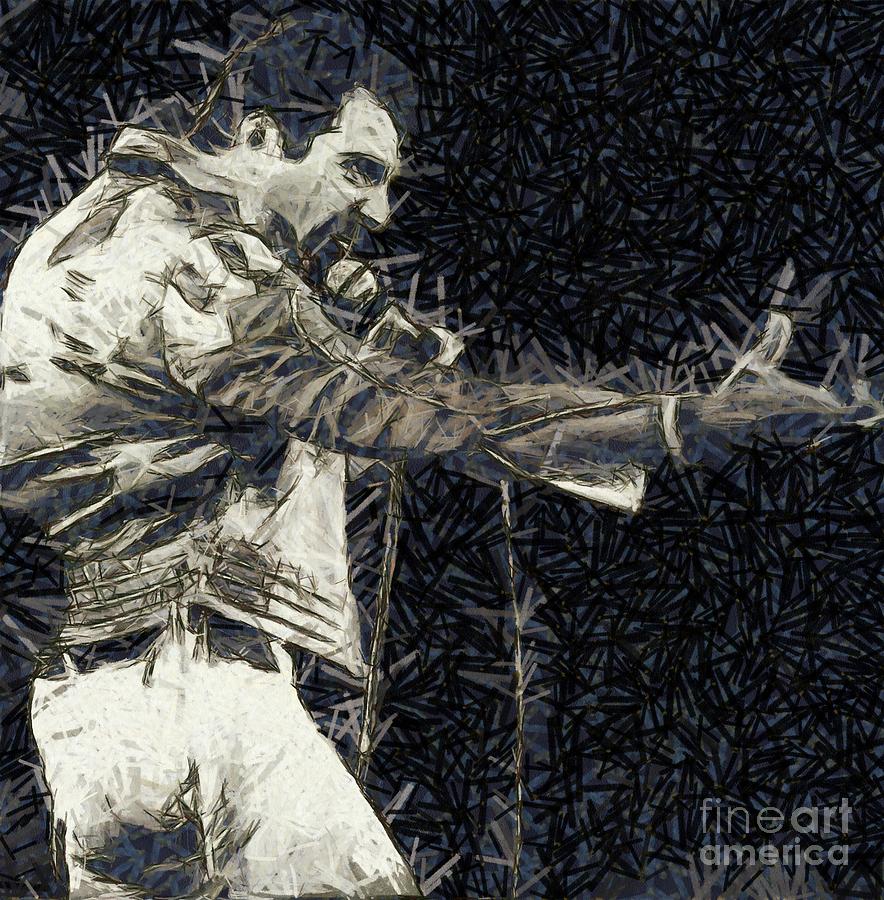 Chitty Digital Art - Freddie Mercury, Queen by Esoterica Art Agency