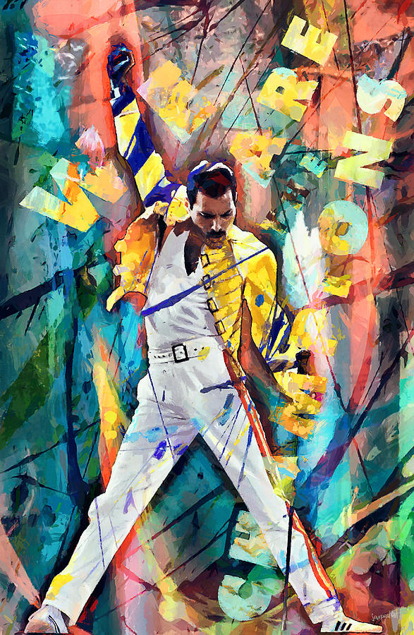 Freddie Mercury Digital Art by Sampad Art - Pixels
