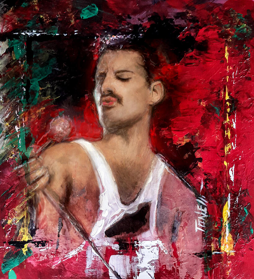 Freddie Mercury Queen Mixed Media by Mark Tonelli
