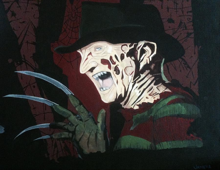 Movie Painting - Freddy Krueger by Janey Douglas