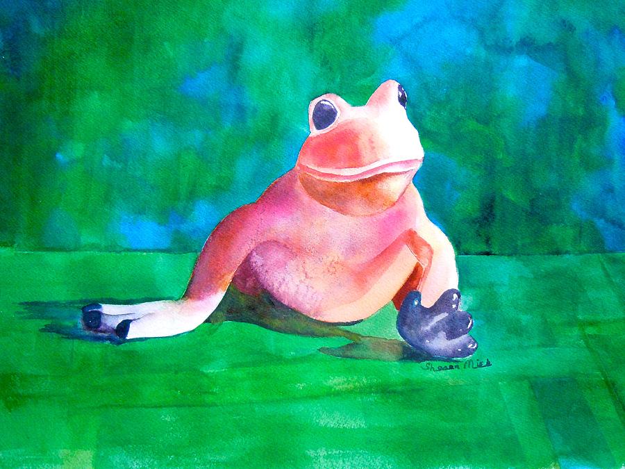 Freddy the Frog Painting by Sharon Mick