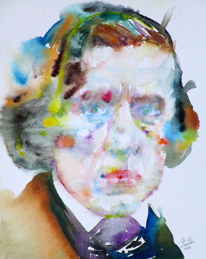 Chopin Painting - FREDERIC CHOPIN - watercolor portrait by Fabrizio Cassetta