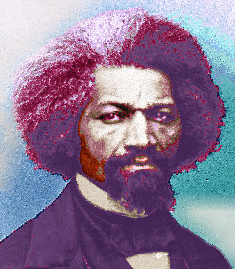 Portrait Painting - Frederick Douglass Painting In Color pop art by Tony Rubino