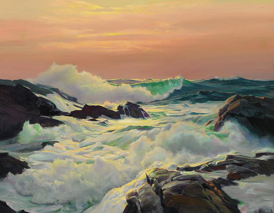 Sea Painting - Frederick Judd Waugh 1861 - 1940 BRIGHT FOAM by Frederick Judd