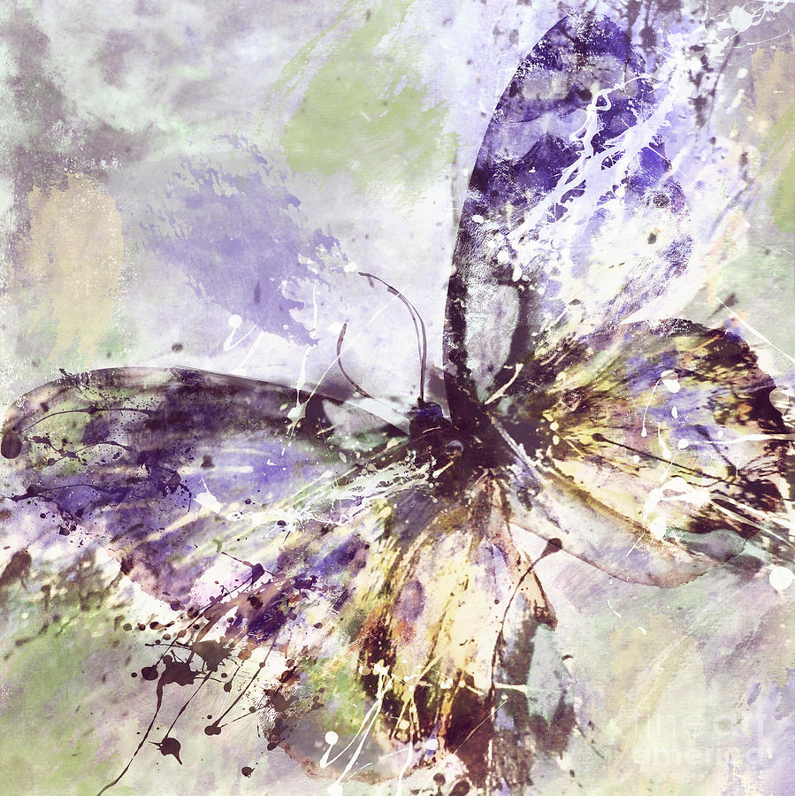 Free Butterfly Painting by Mindy Sommers