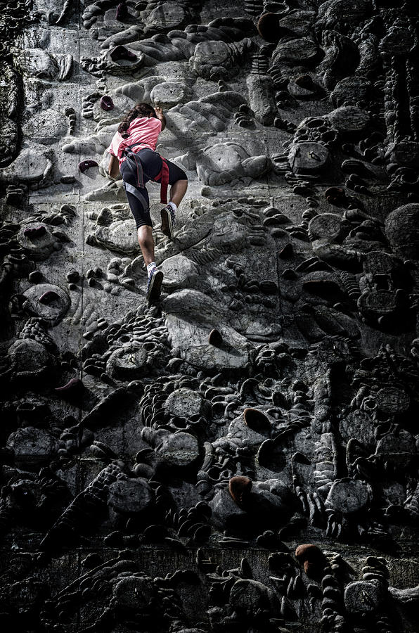 Free climbing Photograph by Livio Ferrari