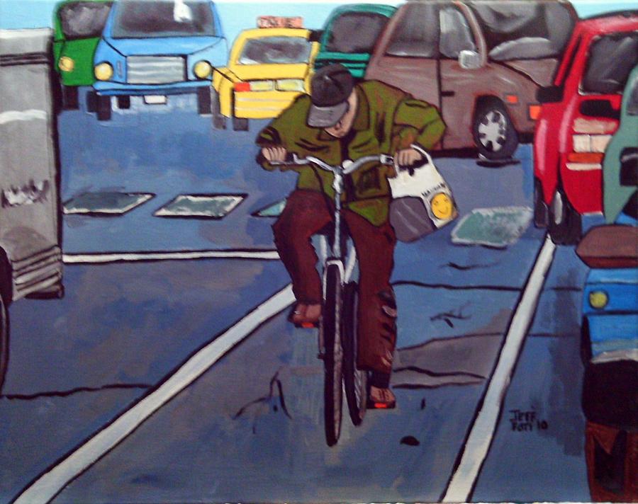Free Delivery Painting by Jeffrey Foti Free Delivery Painting by Jeffrey Foti