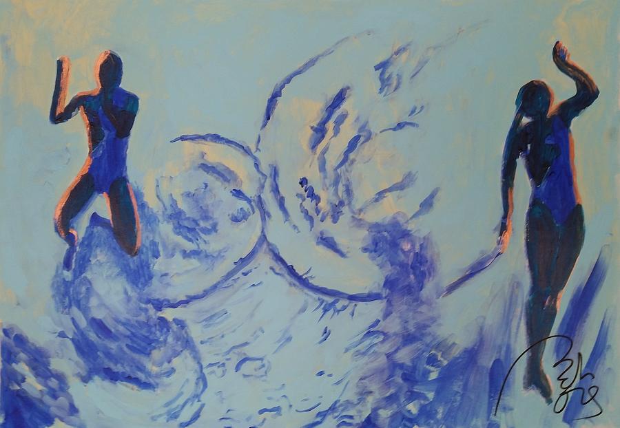 Free Diving I Painting by Bachmors Artist