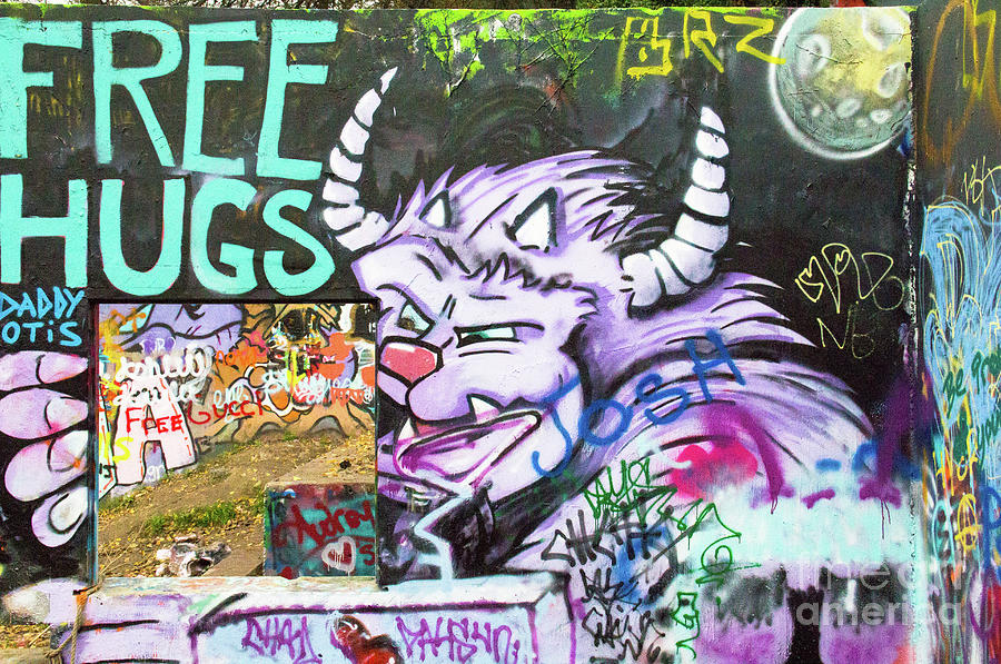 Free Hugs Graffiti  Photograph by Amy Sorvillo